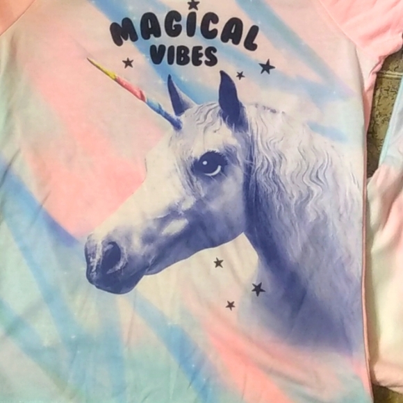 Jellifish Kids Unicorn "Magical Vibes" 2-pc pajamas - Size XL 14/16 - Picture 3 of 9